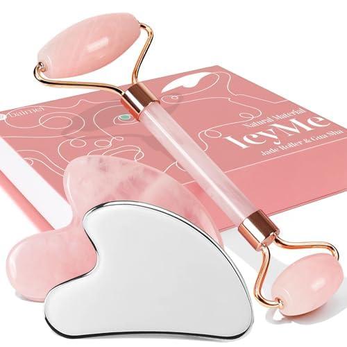 BAIMEI 2 Gua Sha Facial Tools & 1 Jade Roller Massage Set image 1
