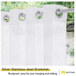 Silver rustproof grommet close-up