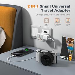 TESSAN Universal Travel Adapter with Dual AC Outlet (Type C G A I) and 220V to 110V Voltage Converter with 4 USB Ports (1 USB C), 3 AC Outlet and EU UK AU IT Plug Power Adapter image 11