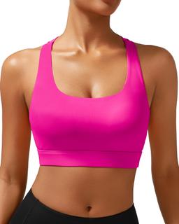 RUNNING GIRL high impact sports bra front view