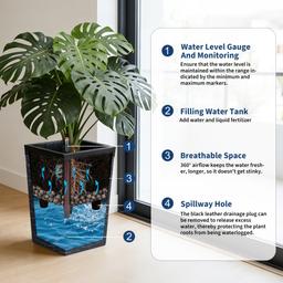 Planter with drainage holes