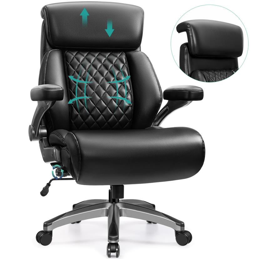 HeroSet 500lb Executive Office Chair with Lumbar Support