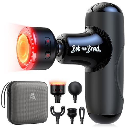 BOB AND BRAD Q2 Ultra Mini Massage Gun with Infrared Heat, Pocket-Sized Deep Tissue Percussion Massager Gun, Portable & Quiet Muscle massagun Gun for Relax Muscle, Ideal Gift for Athletes, Men, Women
